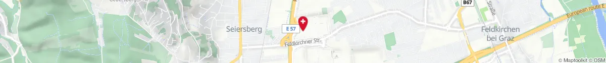 Map representation of the location for Apotheke im Zentrum in 8055 Seiersberg